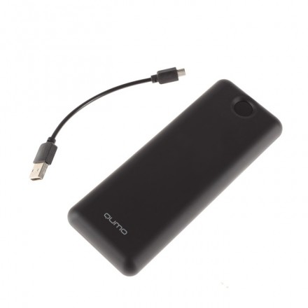 Внешний аккумулятор Qumo PowerAid, 15600 мАч, 2 USB, USB/Type C, черный