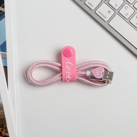 Набор: держатель для провода и кабель USB iPhone «Идеальная пара», 1м