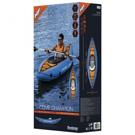 Лодка надувная Cove Champion, 275 x 81 см, вёсла, насос, 65115 Bestway