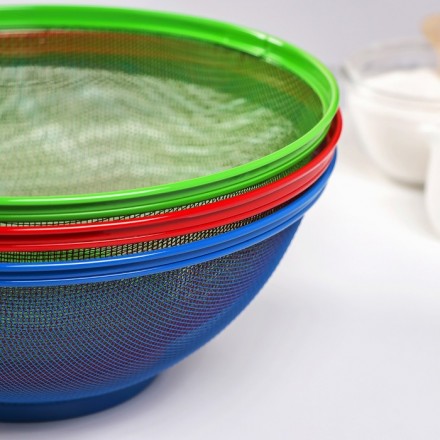 Сито с крышкой для хранения продуктов Доляна «Вкус», d=25 см, цвет МИКС
