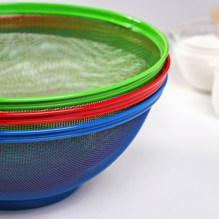 Сито с крышкой для хранения продуктов Доляна «Вкус», d=28 см, цвет МИКС