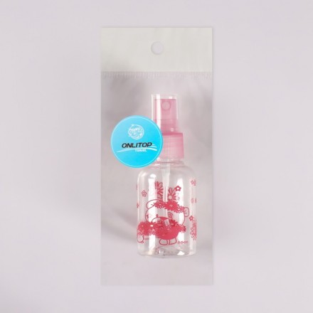 Бутылочка для хранения, с распылителем, 50 мл, цвет розовый