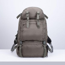 Рюкзак туристический, 65 л, отдел на молнии, 3 наружных кармана, цвет оливковый