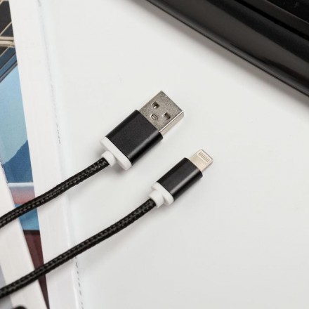 Набор: держатель для провода и кабель USB iPhone «Первый во всем», 1 м