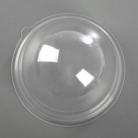 Крышка одноразовая к контейнеру ПР-Т-85К, круглая, прозрачная, 11×8,2 см, 390 шт/уп (Цена за 390 шт.)