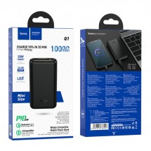 Внешний аккумулятор Hoco Q1, 10000 мАч, USB, USB-C, 3 А, PD 20W + QC3.0, черный