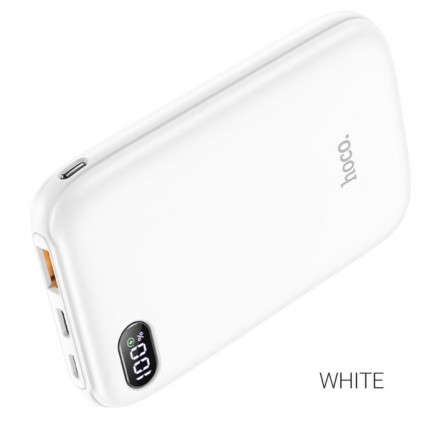 Внешний аккумулятор Hoco Q2, 10000 мАч, USB, USB-C, microUSB, 3 А, PD 20W + QC3.0, белый