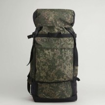 Рюкзак туристический, отдел на шнурке, 3 наружных кармана, объём - 50л, цвет хаки