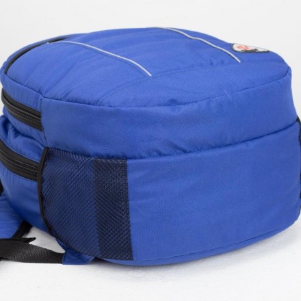 Рюкзак туристический, 27 л, 2 отдела на молниях, наружный карман, 2 боковые сетки, цвет синий