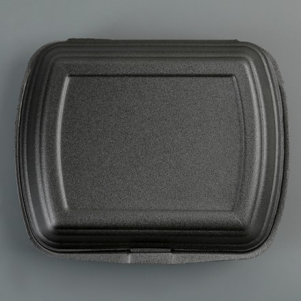 Ланч-бокс одноразовый, 24,7×20,6×3,5 см, 1 секция, цвет чёрный (Цена за 130 шт.)