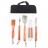 Набор аксессуаров для гриля, 5 предметов, сумка: вилка, лопатка, щипцы, щетка-скребок, нож
