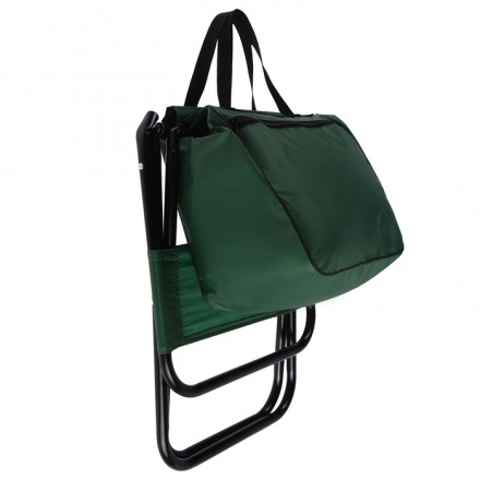 Стул туристический с сумкой, до 60 кг, размер 35 х 26 х 60 см, цвет зелёный