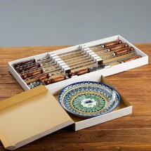 Набор подарочный с узбекскими шампурами 50 см &quot;Термез&quot; 12 предметов, в коробке