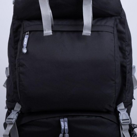Рюкзак туристический, 80 л, отдел на молнии, 3 наружных кармана, цвет чёрный