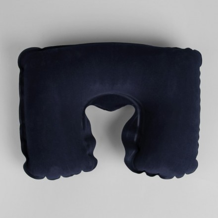 Подушка для шеи дорожная, надувная, 38 × 24 см, цвет синий