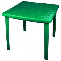 Стол квадратный, столешница 80 х 80 см, высота 74 см, цвет зелёный