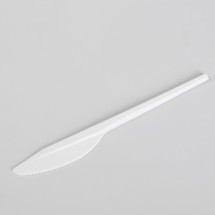 Нож пластмассовый, цвет белый (Цена за 1 шт.)