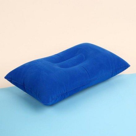 Подушка дорожная, надувная, 38 × 24 см, цвет МИКС