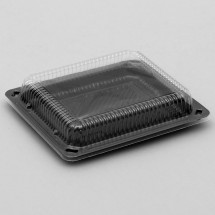Контейнер с крышкой одноразовый для суши, 18,5×15,5×3,5 см, 790 мл, цвет чёрный (Цена за 100 шт.)