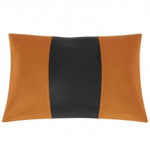 Автомобильная подушка, поясничный подпор, экокожа, чёрно-оранжевая
