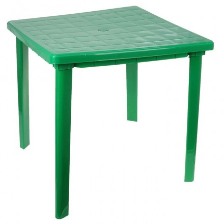 Стол квадратный, размер 80 х 80 х 74 см, цвет зелёный