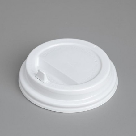 Крышка для стакана &quot;Белая&quot; клапан, диаметр 90 мм (Цена за 100 шт.)