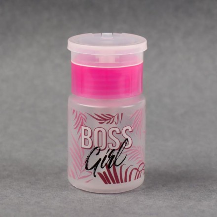 Баночка с дозатором для жидкостей «Boss Girl», 75 мл, цвет розовый