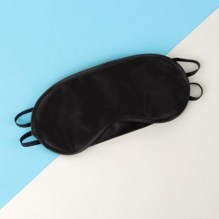 Маска для сна, с носиком, двойная резинка, 19 × 8,5 см, цвет чёрный