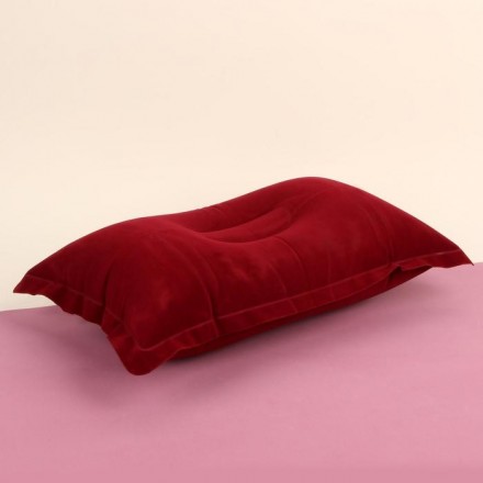 Подушка дорожная, надувная, 46 × 29 см, цвет МИКС