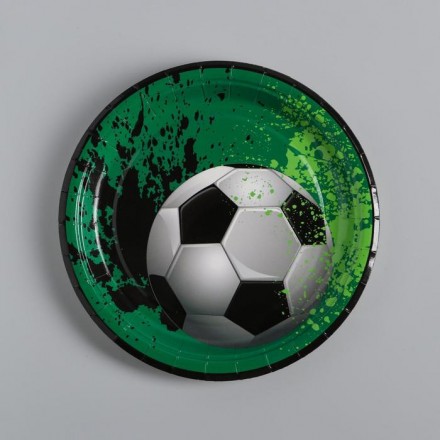 Тарелка бумажная «Футбольный мяч», набор 10 шт.