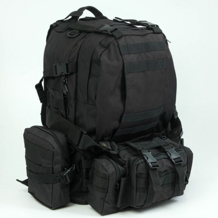 Рюкзак тактический &quot;Fortress&quot; с напоясной сумкой, 2 подсумка, 40 л, черный