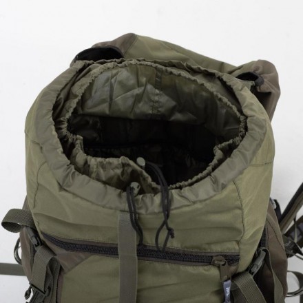 Рюкзак туристический, 65 л, отдел на шнурке, 2 наружных кармана, 2 боковых кармана, цвет оливковый