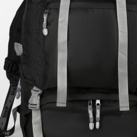Рюкзак туристический, 65 л, отдел на молнии, 3 наружных кармана, цвет чёрный