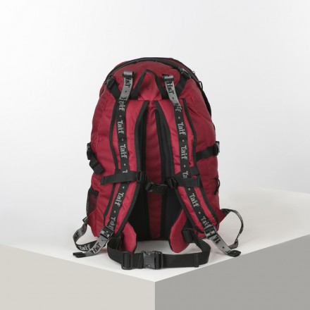 Рюкзак туристический, 40 л, отдел на молнии, 3 наружных кармана, цвет бордовый