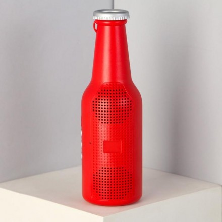 Портативная колонка &quot;Бутылка&quot;, красная, модель ES-01, 22,1 х 7 см