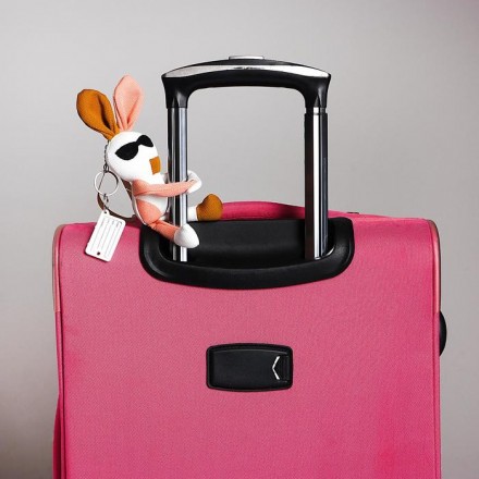 Мягкая игрушка на чемодан «Крутые зайцы», на брелоке МИКС