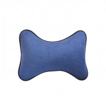 Ортопедическая подушка на подголовник из синего велюра