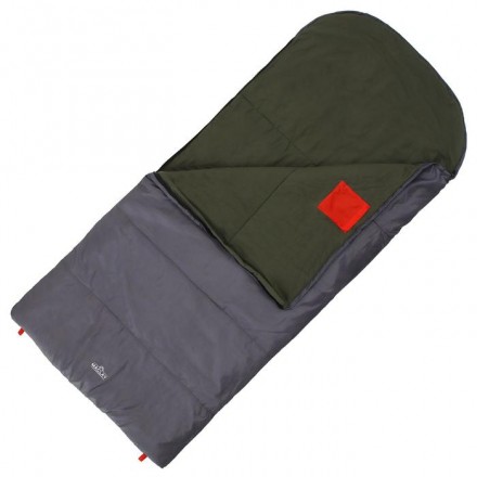 Спальник 3-слойный, R одеяло+подголовник 210 x 100 см, camping comfort cool, таффета/хлопок, -10°C