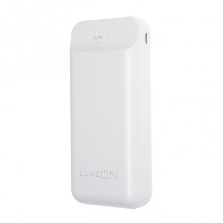 Внешний аккумулятор LuazON PB-30, Li-Pol, 20000 мАч, 2 USB, 2.1 A/1 A