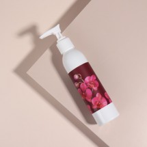 Бутылочка для хранения с дозатором «Орхидея», 150 мл, цвет белый