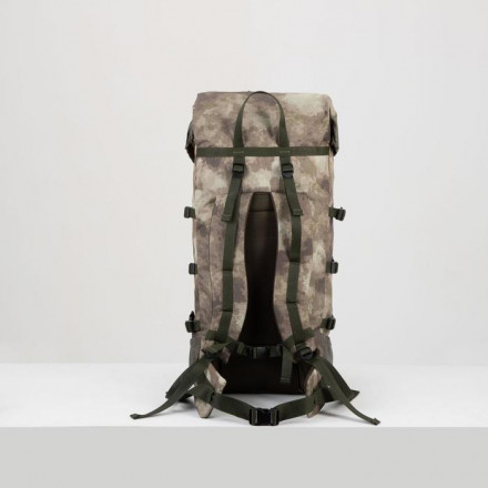 Рюкзак туристический, 80 л, отдел на молнии, 3 наружных кармана, цвет зелёный