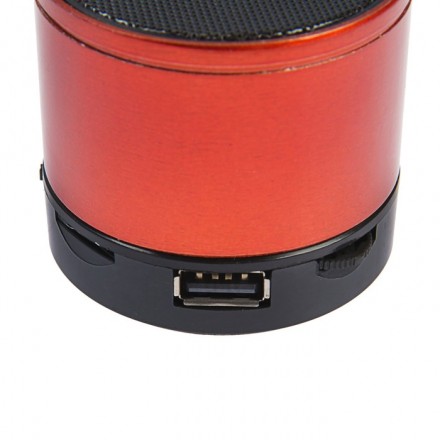 Портативная колонка LuazON Hi-Tech08, 3 Вт, 300 мАч, microSD, USB, красная
