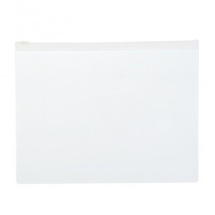 Папка-конверт на ZIP-молнии A5, 150 мкм, Calligrata, прозрачная, белая молния (Цена за 12 шт.)