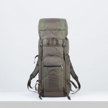 Рюкзак туристический, 60 л, отдел на шнурке, наружный карман, 2 боковые сетки, цвет оливковый