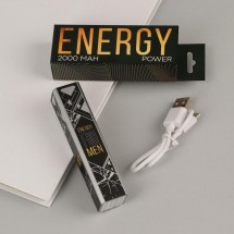Портативный аккумулятор &quot;Energy for men&quot;, 2000mAh, мод. PB-04, 9,5 х 2 см