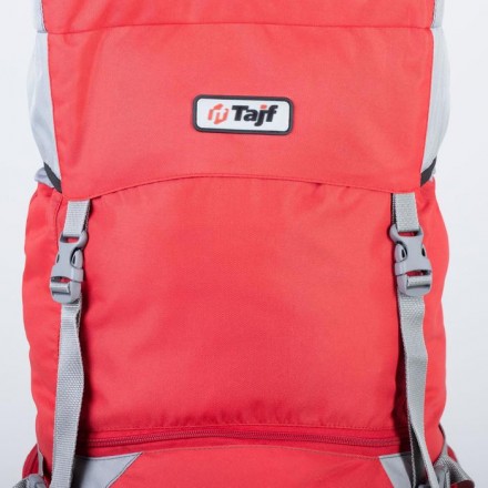 Рюкзак туристический, 80 л, отдел на стяжке, 2 наружных кармана, 2 боковых кармана, цвет серый/красный