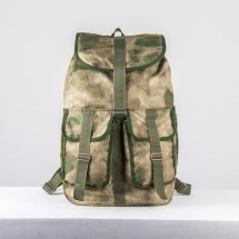 Рюкзак туристический, 54 л, отдел на шнурке, 3 наружных кармана, цвет зелёный