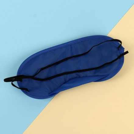 Маска для сна, с носиком, двойная резинка, 19 × 8,5 см, цвет синий