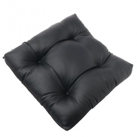Подушка на сиденье из экокожи, с фиксирующим ремнем, черная