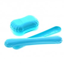 Набор «Дорожный», 2 предмета: мыльница, футляр для зубной щетки, цвета МИКС